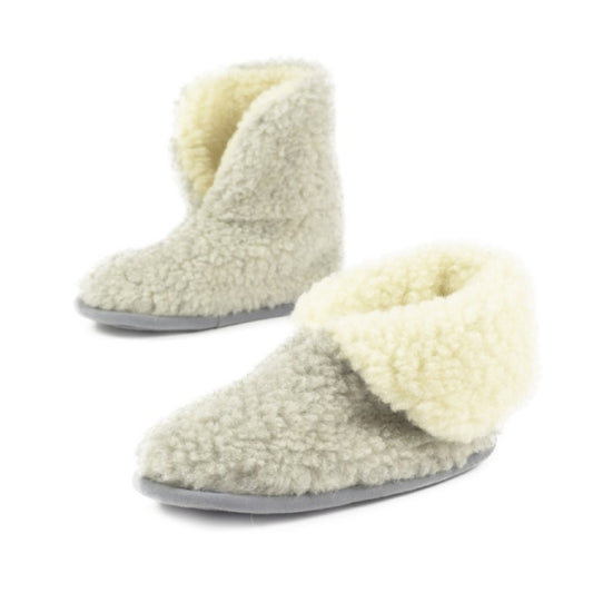 Slippers. European Merino. Grey